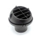 Threaded Black Grille Outlet for hot air ducting